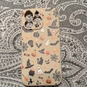 Apple Halloween Phone Case - Cream and Black